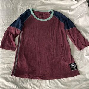 American Fighter Raglan Shirt - Burgundy and Navy size L